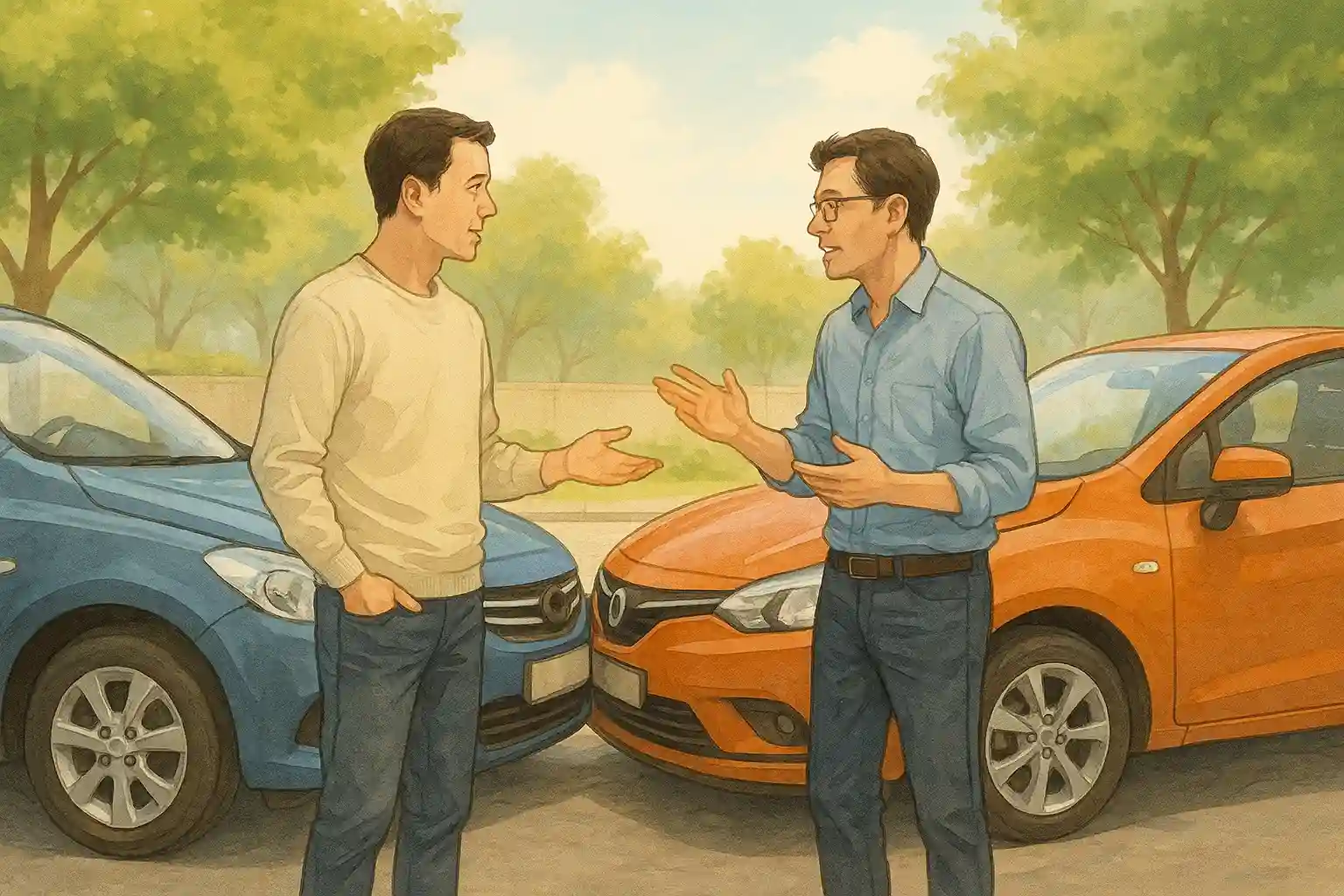 �ڵ��� �տ��� �����ں���ȸ�� ������ ��ȭ�ϴ� ����