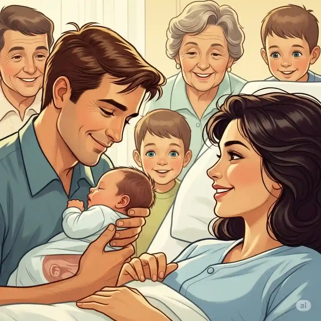 ���� �Ʊ⸦ �Ȱ� �ִ� �ƺ��� ���ǿ� ������ ����ϰ� ���� �ִ� ���� �̹���